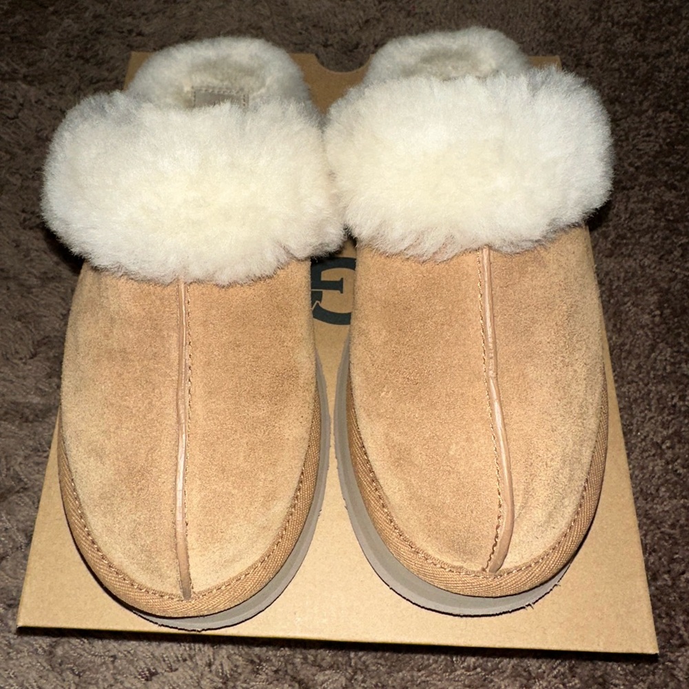 UGG Chestnut Suede Shearling Mules - image 3